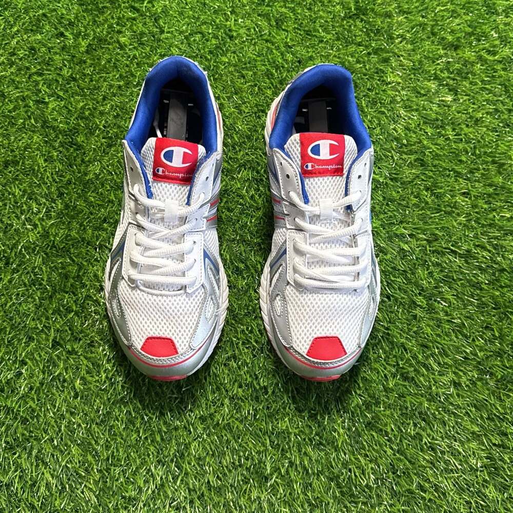 Champion‎ 2K Leather Low Cut Retro Sneakers White Red Blue
